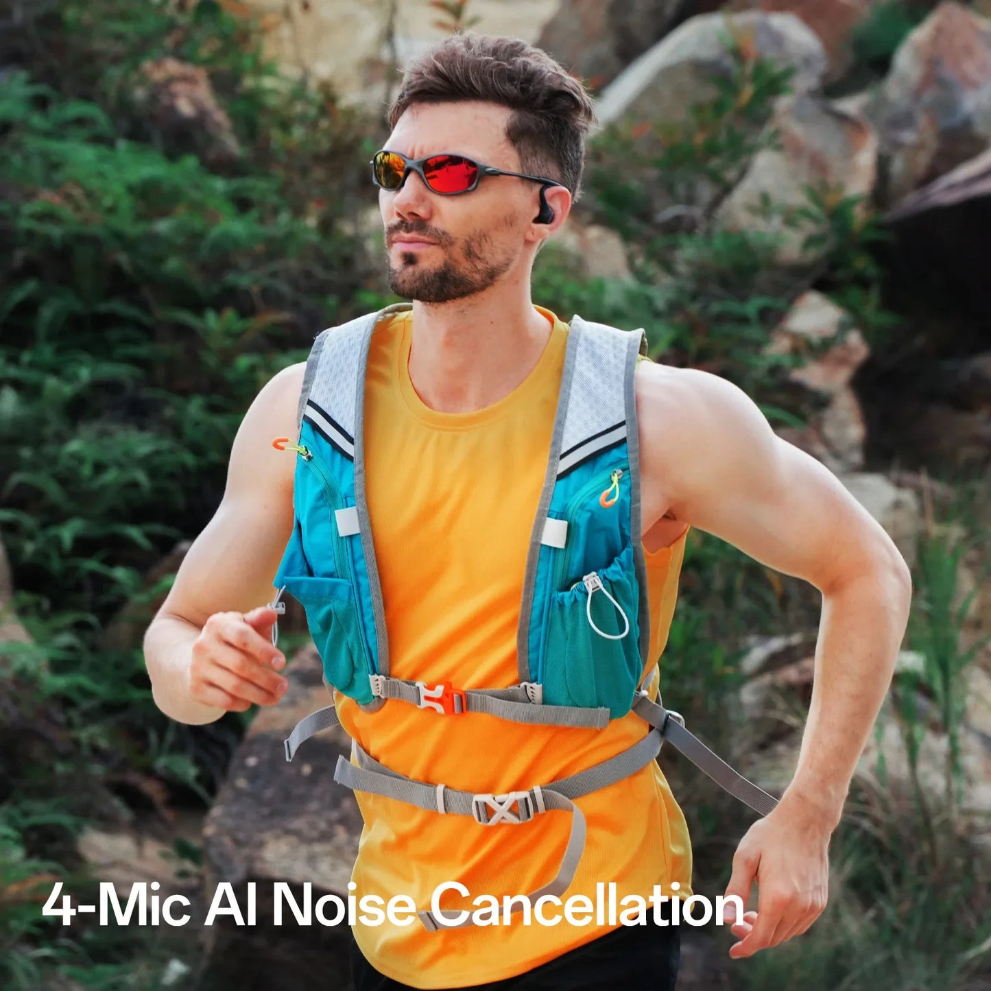 Open Ear Bluetooth 6.0 Sports Earbuds IPX5 ENC Black