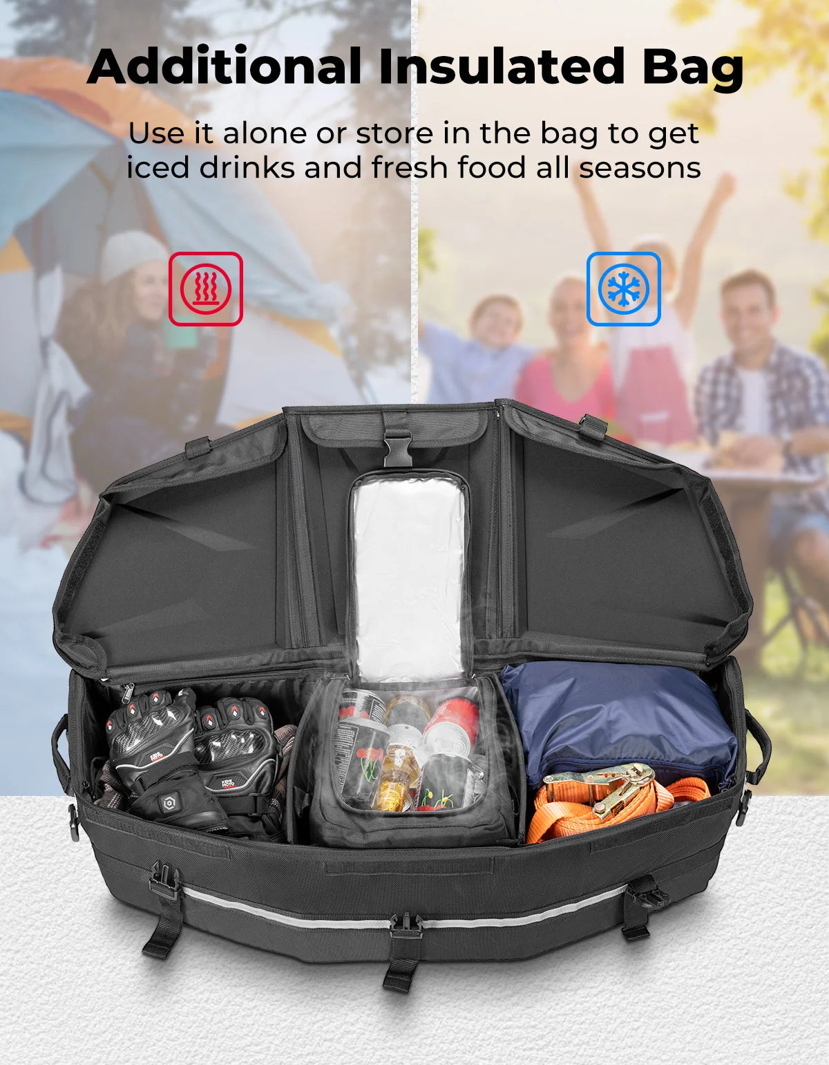 Heavy-Duty Rear Storage Bag for UTV/ATV Vehicles