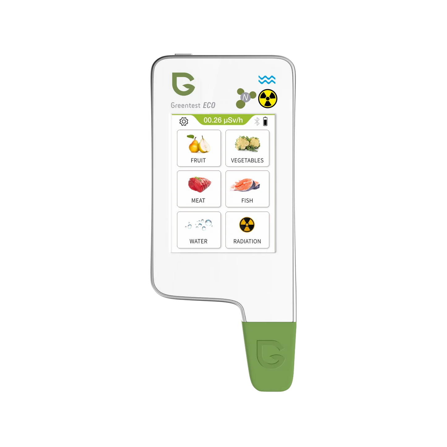 Portable TDS and Radiation Detector for Food Water White