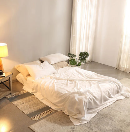 Bleach King Size Linen Sheet Set 4 Piece Deep Pocket