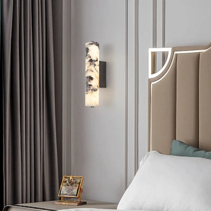 Elegant Marble Wall Lamp Nature White Compact Luxury Design