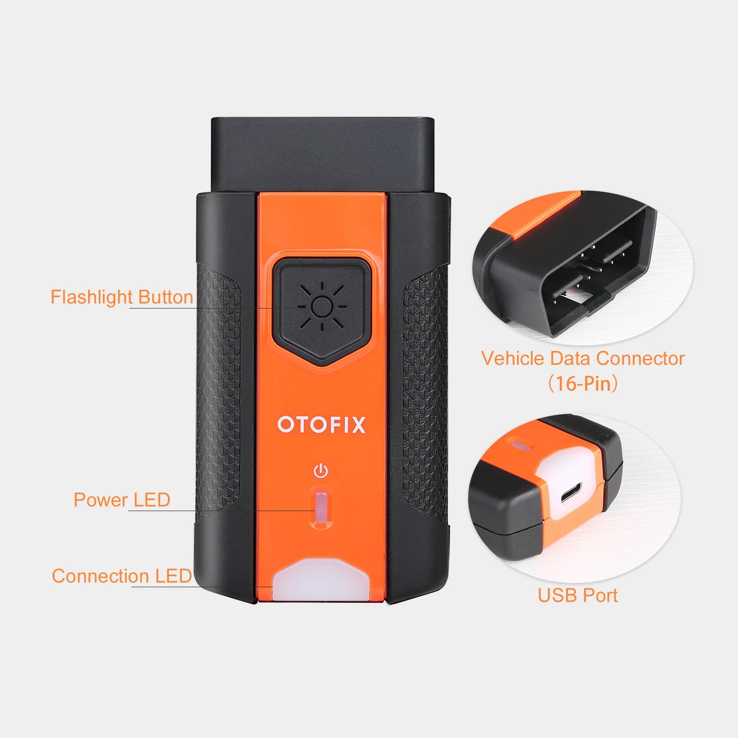Bluetooth Vehicle Diagnostic Connector for OTOFIX Autel Systems