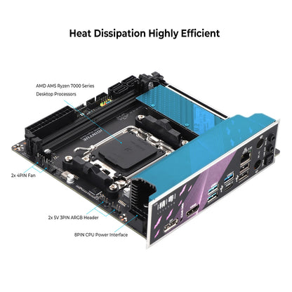 B650i AM5 Gaming Motherboard with Dual Channel DDR5 Support