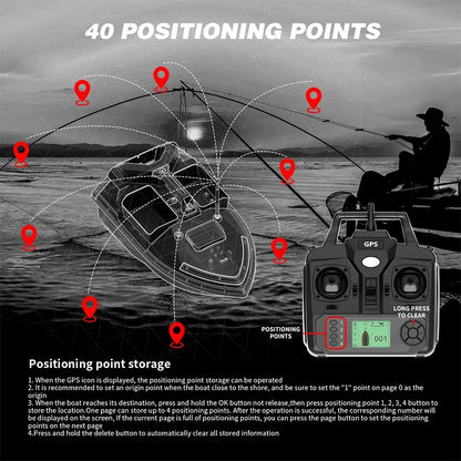 24000mAh GPS Fishing Bait Boat 500m RC