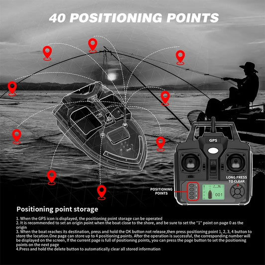 GPS Fishing Bait Boat 500m RC 5200mAh