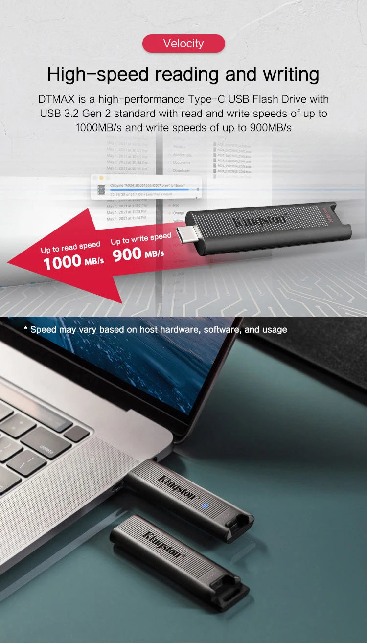 1TB USB-C 1000MB/s Portable Flash Drive
