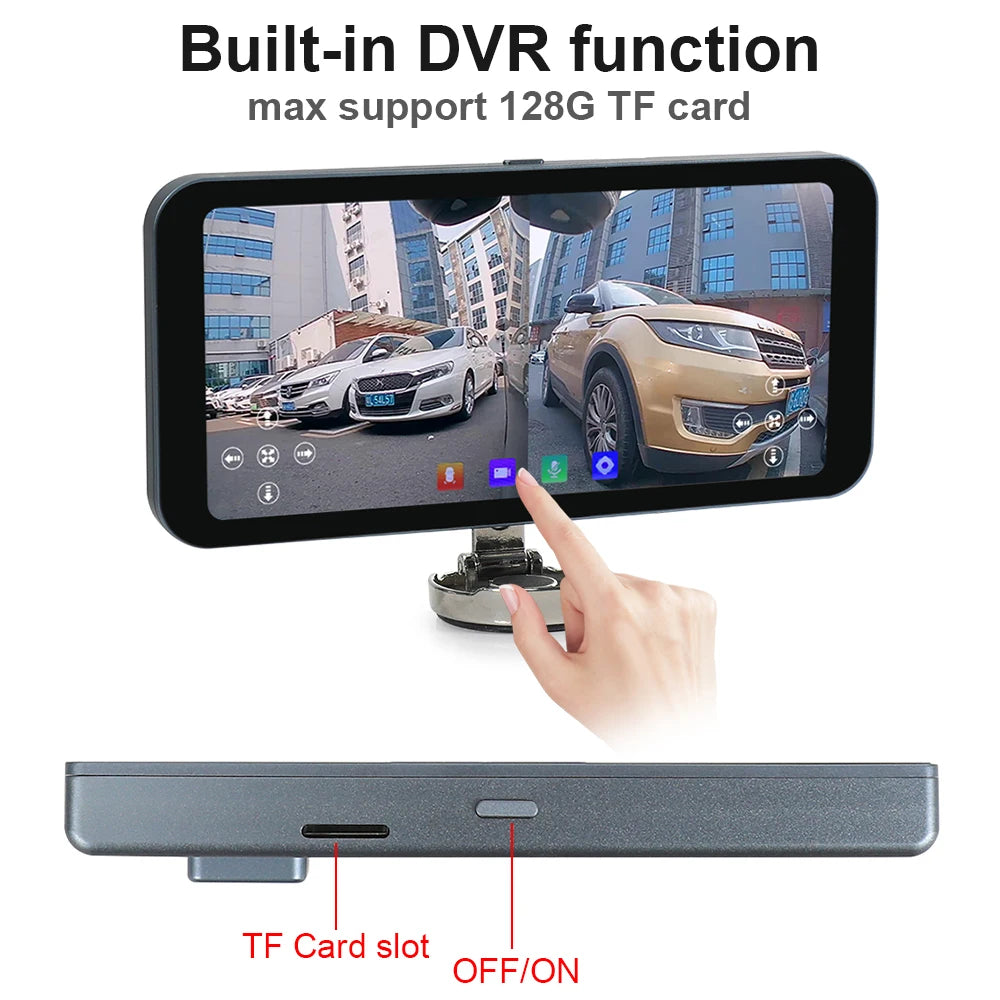 Dual Lens Car Camera System 6.25 Touch Screen