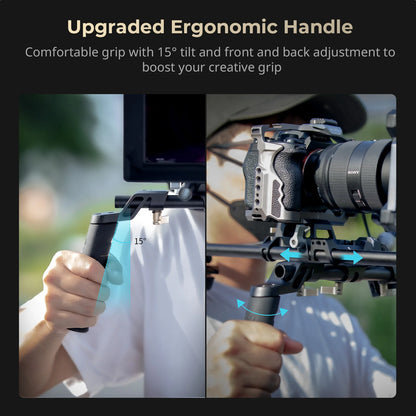 Professional DSLR Shoulder Rig Kit with Handle 15mm Rod