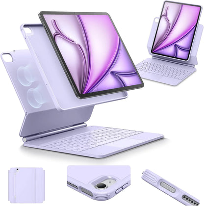 Multi-Angle iPad Pro 13 Keyboard Case Purple