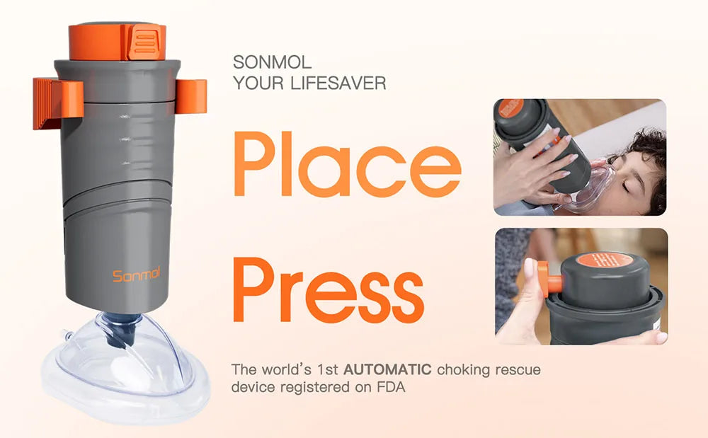 Portable Anti-Choking Rescue Device with 3 Mask Sizes