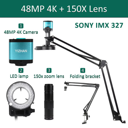 48MP PCB Soldering Digital Microscope with LED Light