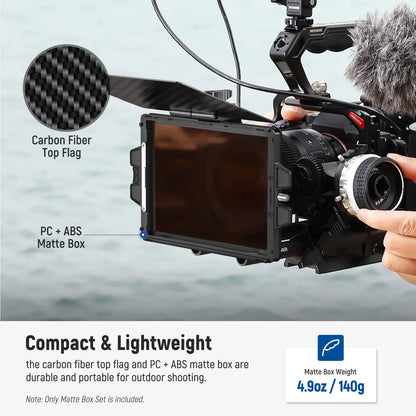 Carbon Fiber Matte Box for DSLR and Mirrorless Cameras