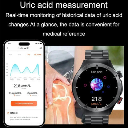Advanced Smartwatch with ECG PPG and Laser Therapy Blue