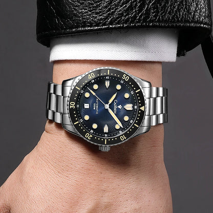 Luxury Automatic Watch Ceramic Bezel Waterproof Blue