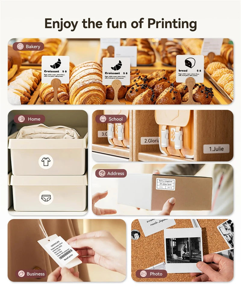 Wireless B21 PRO 300DPI Label Printer for Office Black