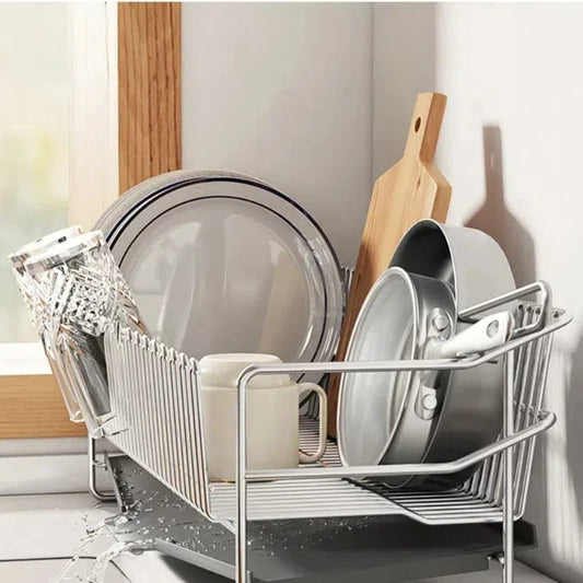 Kitchen Dish Drying Rack with Single Layer Design