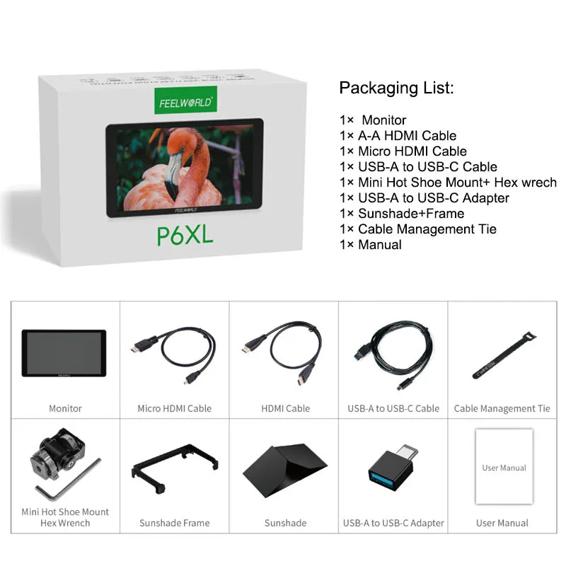6 Inch 4K Camera Field Monitor 1200nit High Brightness