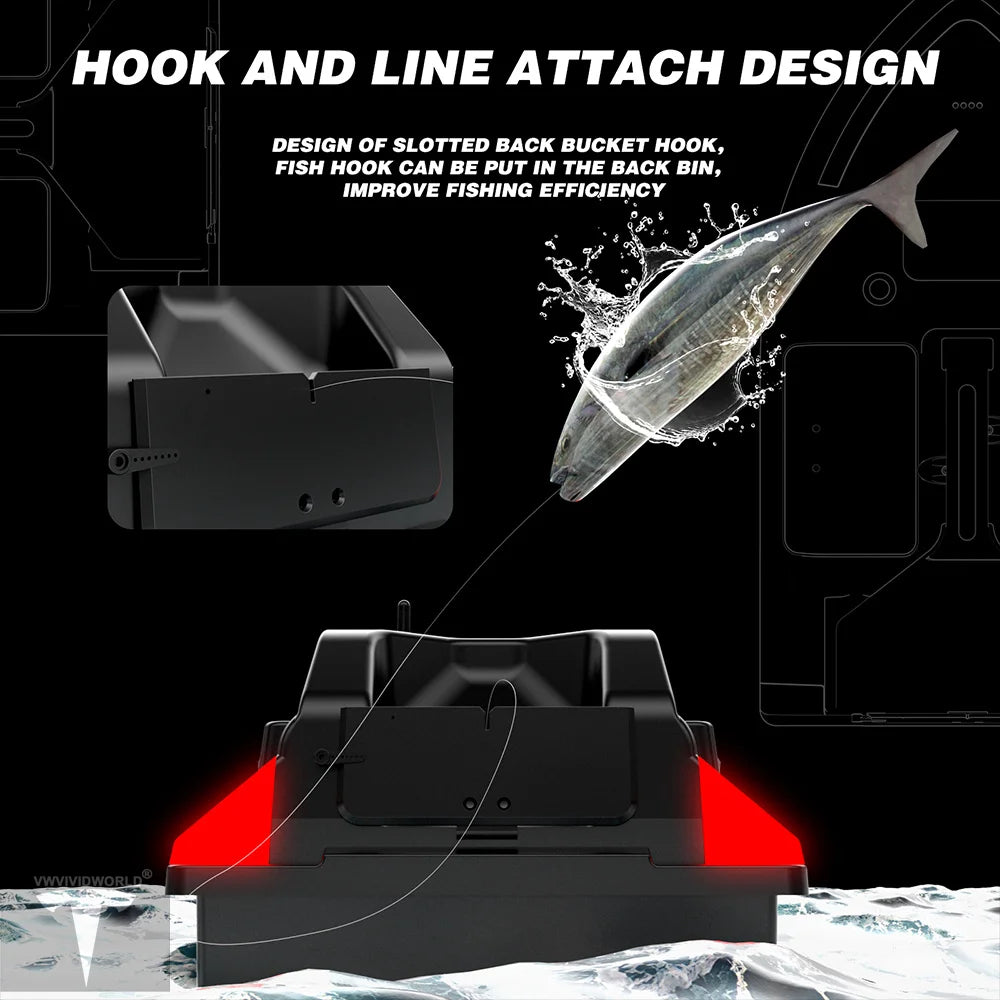 Long Battery GPS Bait Boat 12000mAh Auto Return
