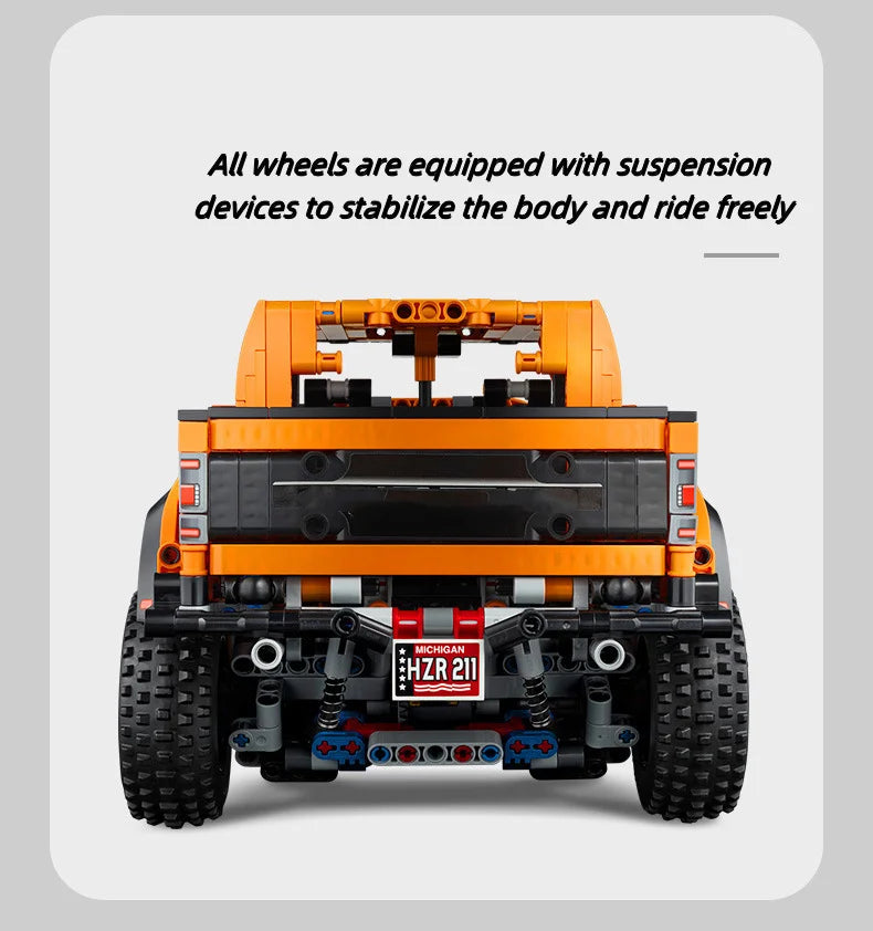 1:10 Scale Off-Road Pickup Truck Building Blocks Set