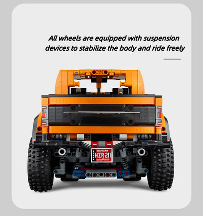 1:10 Scale Off-Road Pickup Truck Building Blocks Set