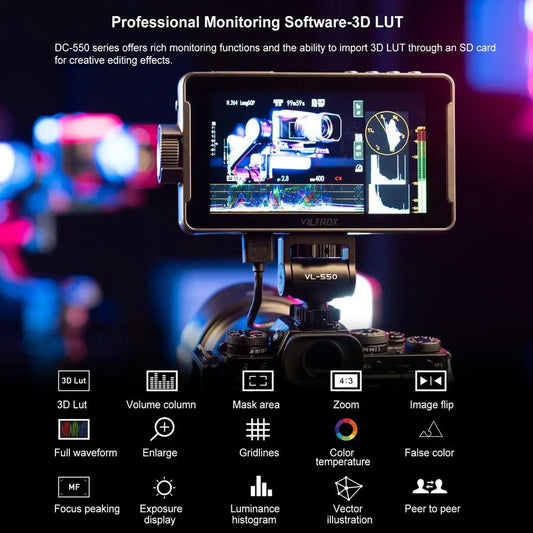 Portable 5.5 Inch Camera Monitor 4K HDMI IPS Field Display