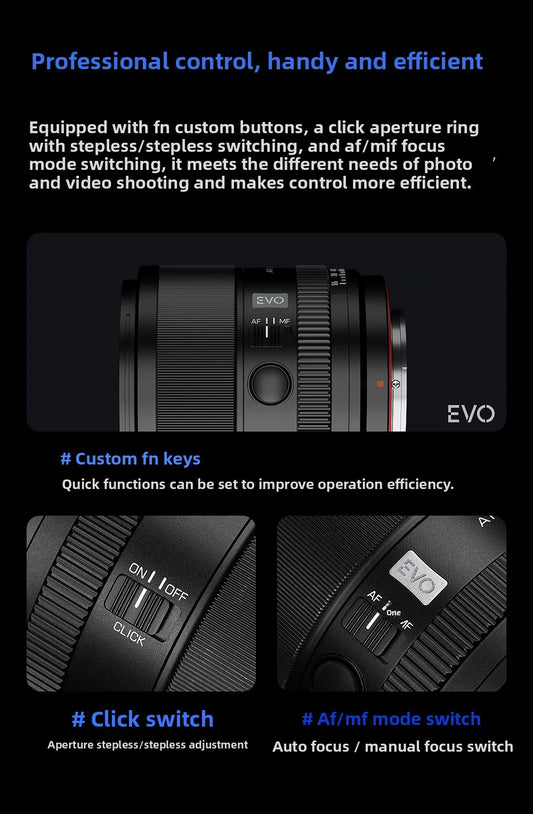 85mm F2 Auto Focus Prime Lens Sony FE Mount