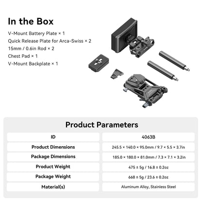 V-Mount Battery Plate Kit with Quick Release