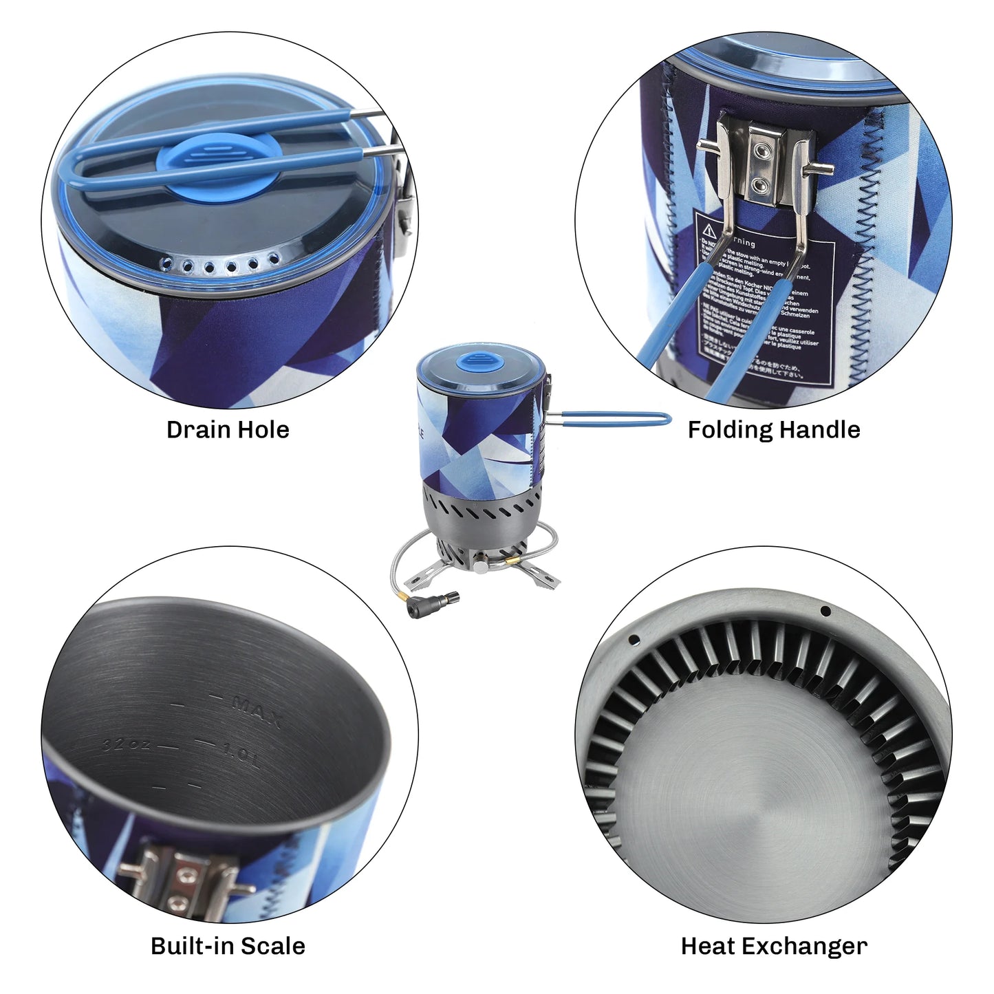 Portable Camping Stove with Pressure Regulator Valve