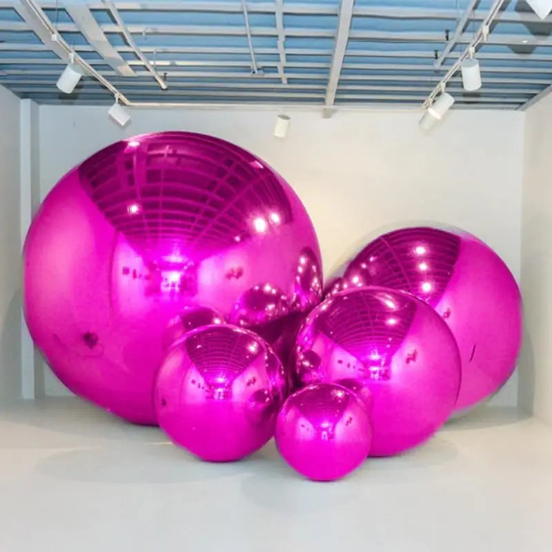 50cm Pink Inflatable Mirror Ball for Party Decor