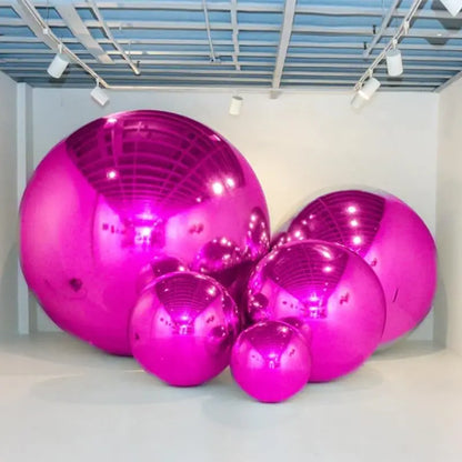 50cm Pink Inflatable Mirror Ball for Party Decor