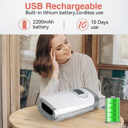 Wireless Electric Hand Massager with Heat and Air Compression