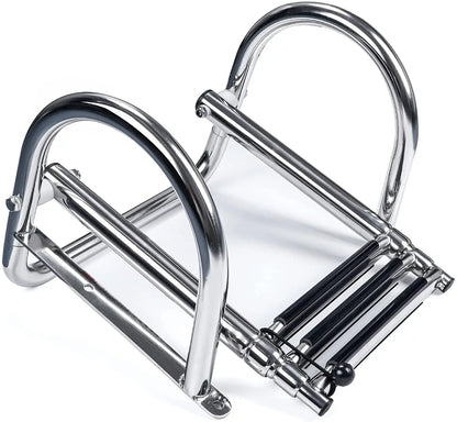 Heavy Duty Boat Boarding Ladder 3 Step Folding Stainless