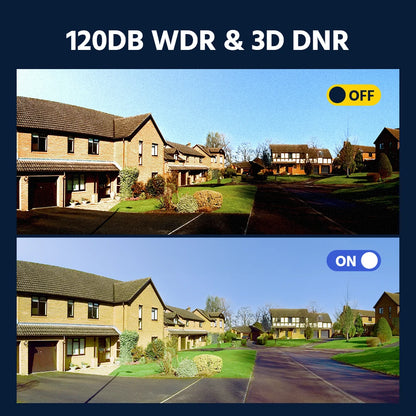 2 Pack 8MP 4K Outdoor Security Cameras with Panoramic View