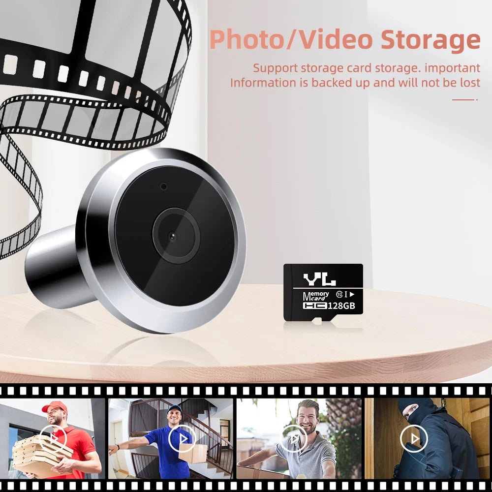 2MP WiFi Smart Video Doorbell with PIR Motion Detection