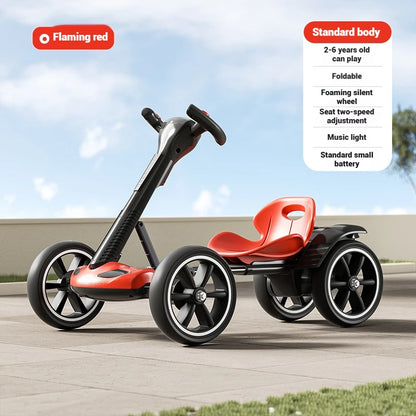 Kids Red Rechargeable RC Electric Ride-On Vehicle