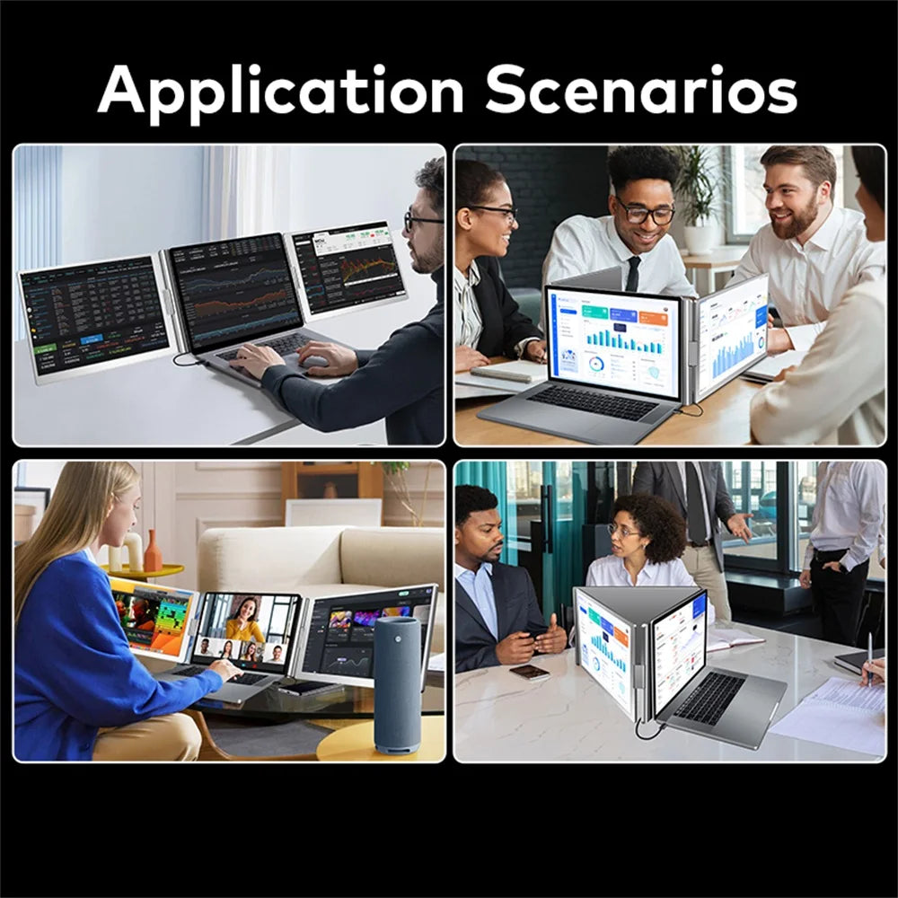 16" Foldable LCD Monitor for Work & Gaming