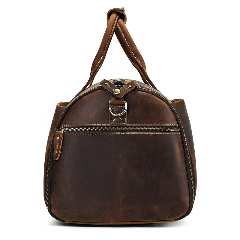 Mens Travel Duffel Bag with Clothes Cover Coffee
