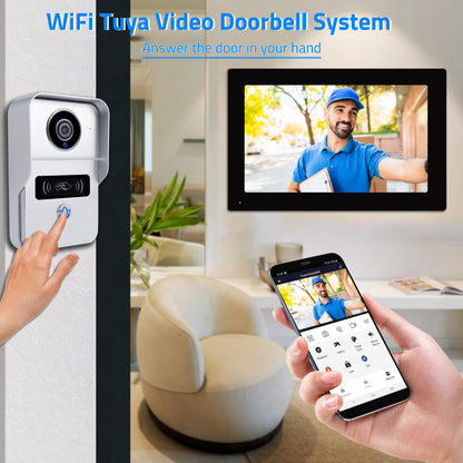 WiFi Video Doorbell Intercom Kit with 1080p Night Vision Camera