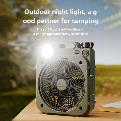 20000mAh Portable Camping Fan USB Rechargeable LED Green