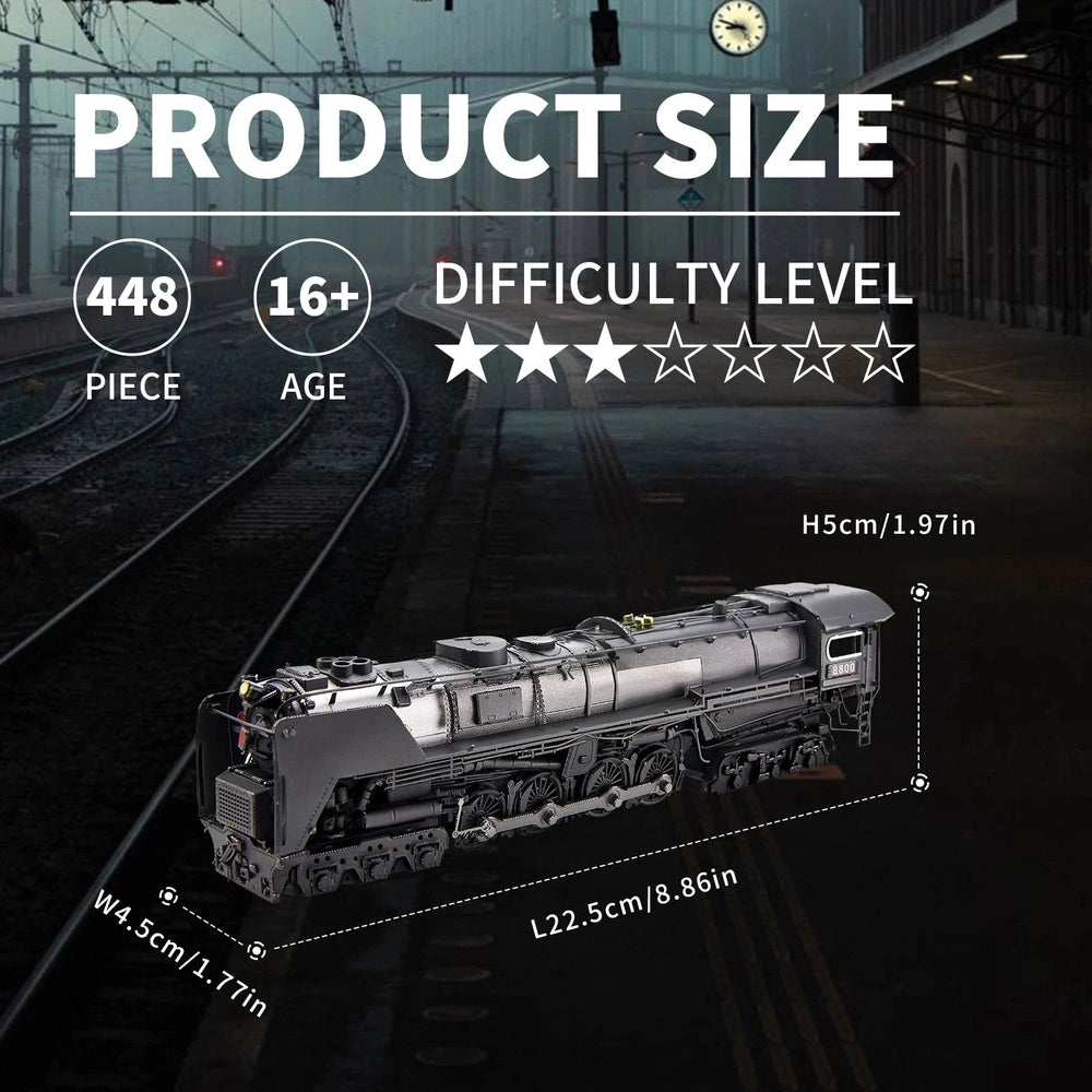 Building Blocks - 3D Metal Puzzle Class S-2 Locomotive Model DIY Assembly Kit, Jigsaw Toy for Home Collection