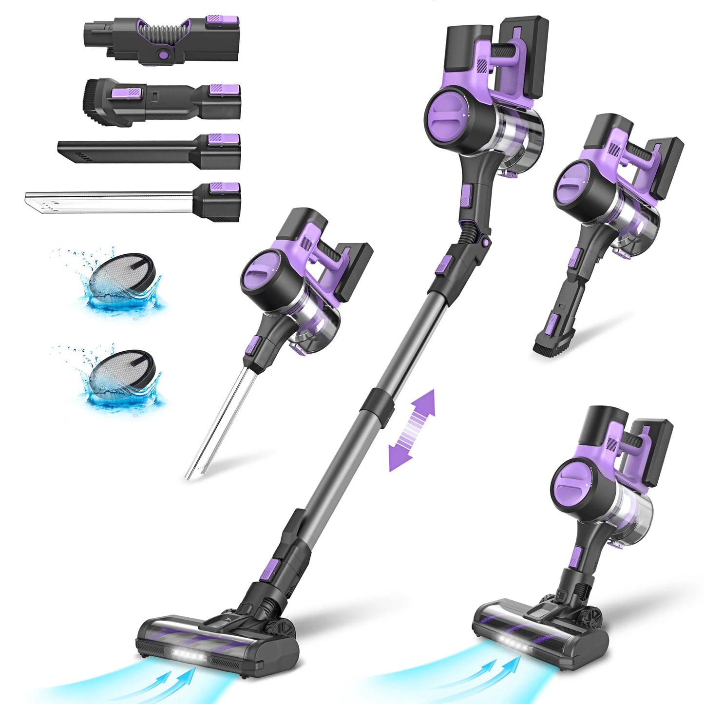 Rechargeable 6-in-1 Stick Vacuum Cleaner for Homes