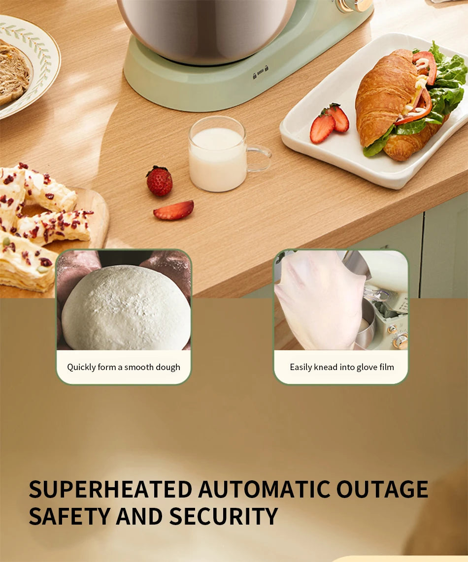3L Electric Kitchen Mixer Dough and Eggs