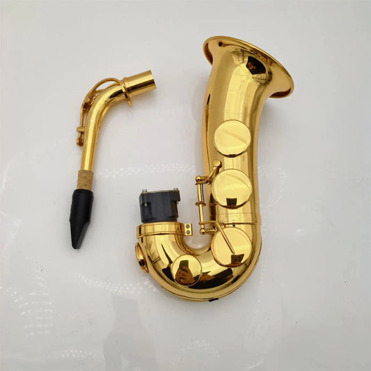 Pure Copper Alto Saxophone Bend Pipe with Leather Case