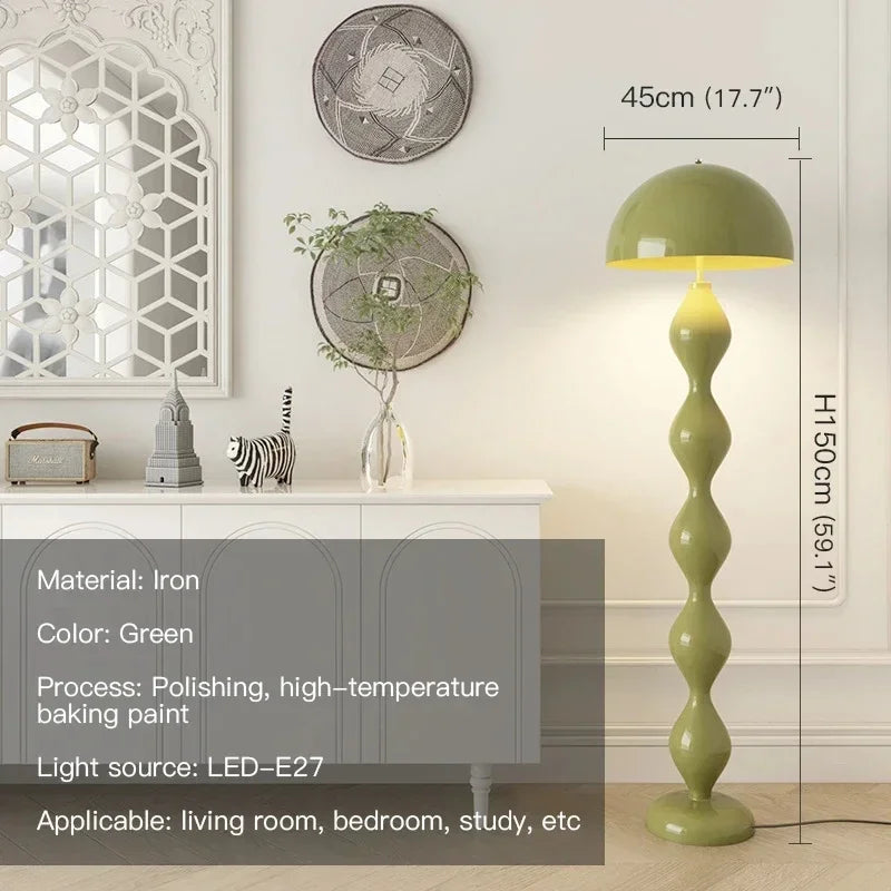 Tricolor LED Mushroom Floor Lamp for Bedroom