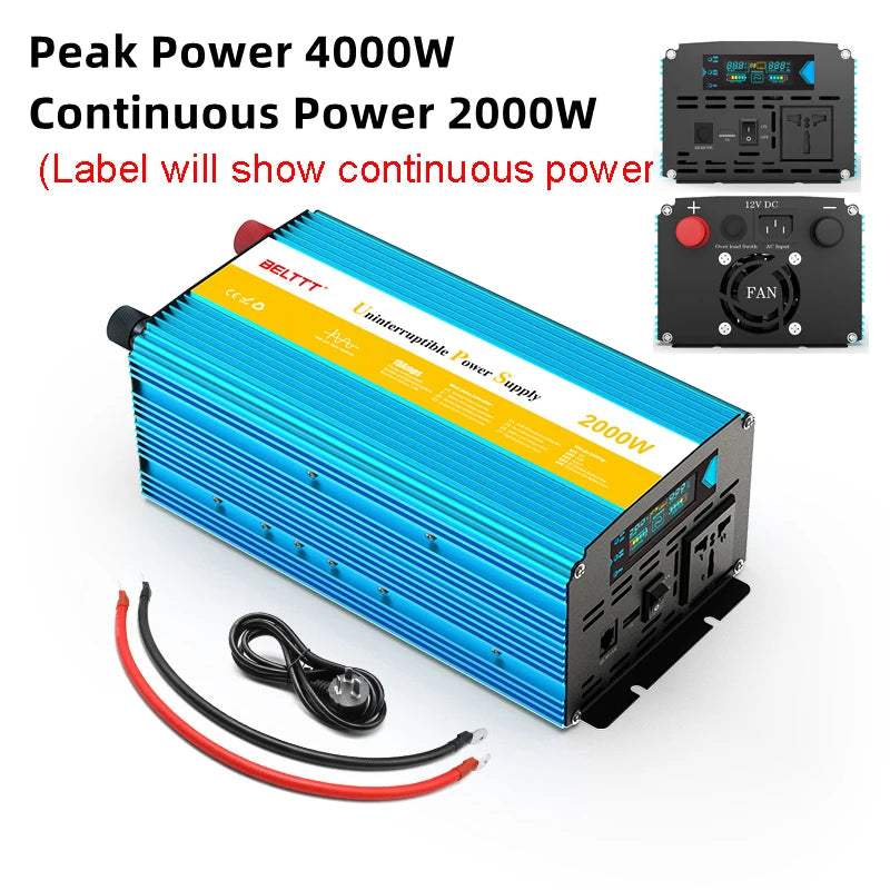 High-Efficiency 4000W 12V DC to AC Inverter