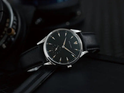 Automatic Dress Watch with Hardened Surface Black Dial