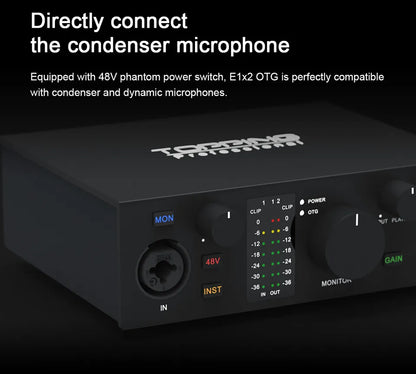 Black Portable Sound Card for Live Streaming & Podcasting