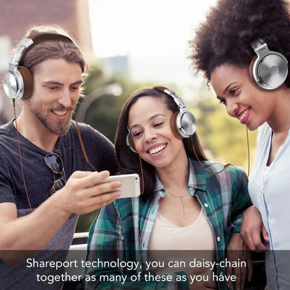 Foldable DJ Monitor Headphones with Mic for Gaming and Mixing