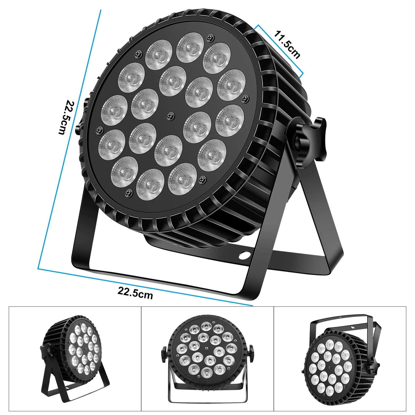 4 Pack 200W RGBW LED Par Lights with DMX Control