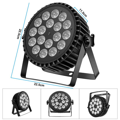 4 Pack 200W RGBW LED Par Lights with DMX Control